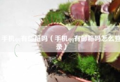 手机qq有邮箱吗（手机qq有邮箱吗怎么登录）