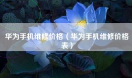 华为手机维修价格（华为手机维修价格表）